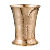 A 20ct gold goblet as the prize trophy for the "Gro&szlig;er Hansa Preis 1956" horse race, Hamburg, goldsmith H. J. Wilm