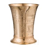 A 20ct gold goblet as the prize trophy for the "Gro&szlig;er Hansa Preis 1956" horse race, Hamburg, goldsmith H. J. Wilm