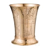 A 20ct gold goblet as the prize trophy for the "Gro&szlig;er Hansa Preis 1956" horse race, Hamburg, goldsmith H. J. Wilm