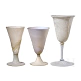 Three German or Dutch glass goblets, 17th century