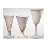 Three German or Dutch glass goblets, 17th century