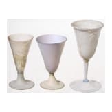 Three German or Dutch glass goblets, 17th century