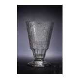 A engraved Silesian glass beaker with hunting scene, circa 1740/60