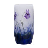 A small art nouveau glass vase "Violettes", Nancy, Daum Fr&egrave;res, circa 1905
