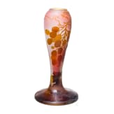 An art nouveau glass vase "Vigne vierge" Nancy, Emile Gall&eacute;, circa 1910