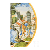 An Italian Maiolica plate "The Meeting of Tamar and Judah", Urbino, 2nd half of the 16th century