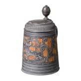 A small pewter-mounted "Daubenkrug" (hunting stein), Kulmbach, Andreas Haas (master in 1690)