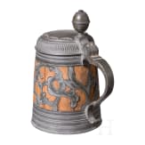 A small pewter-mounted "Daubenkrug" (hunting stein), Kulmbach, Andreas Haas (master in 1690)