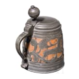 A pewter-mounted "Daubenkrug" (stein), Kulmbach, Andreas Haas (Master in 1690)