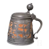 A pewter-mounted "Daubenkrug" (stein), Kulmbach, Andreas Haas (Master in 1690)