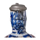 A large glazed stoneware Westerwald jug, late 17th century