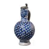A glazed stoneware Westerwald jug, late 17th century