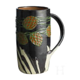 A majolica jug with hops, Max Laeuger (design), Tonwerke Kandern, circa 1897