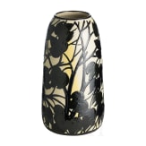 A large majolica vase with leaves, Kunstt&ouml;pferei Tonwerke Kandern, circa 1920
