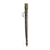 A Greek silver scabbard for a small yatagan, probably Crete, circa 1800