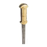 A coral-decorated Ottoman lance-tip dagger, 18th century