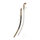 An Ottoman shamshir with rhinoceros horn hilt, circa 1820