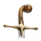 An Ottoman shamshir with rhinoceros horn hilt, circa 1820