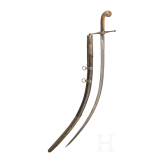 An Ottoman shamshir with fine wootz Damascus blade, circa 1830