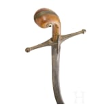 An Ottoman shamshir with fine wootz Damascus blade, circa 1830
