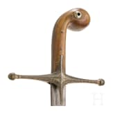 An Ottoman shamshir with fine wootz Damascus blade, circa 1830
