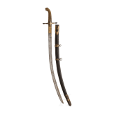 An Ottoman shamshir with rhino-horn grips, circa 1850