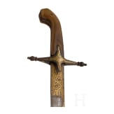 An Ottoman shamshir with rhino-horn grips, circa 1850