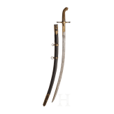 An Ottoman shamshir with rhino-horn grips, circa 1850