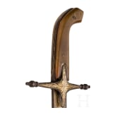 An Ottoman shamshir with rhino-horn grips, circa 1850