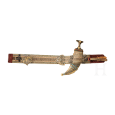 A Yemeni jambya with brocade belt, circa 1900