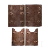 A set of Persian armour plates (char aina), 19th century