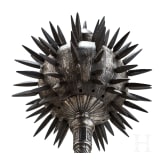 An Indo-Persian silver damascened mace, 19th century