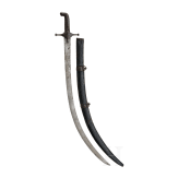 A Persian shamshir with wootz-Damascus blade, circa 1800