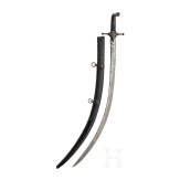 A Persian shamshir with wootz-Damascus blade, circa 1800