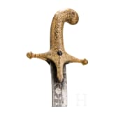 An Indian gilt-copper hilted shamshir, probably Kutch, 19th century