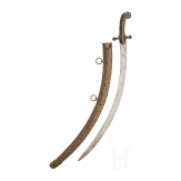 An Indian gilt-copper hilted shamshir, probably Kutch, 19th century