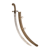 An Indian gilt-copper hilted shamshir, probably Kutch, 19th century