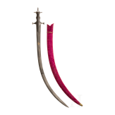 An Indian wootz damascus tulwar with Persian blade, 18th century