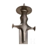 An Indian wootz damascus tulwar with Persian blade, 18th century