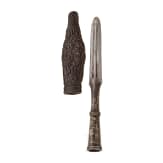 A Sino-Tibetan gold- and silver-damascened spear tip, 17th/18th century