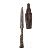 A Sino-Tibetan gold- and silver-damascened spear tip, 17th/18th century