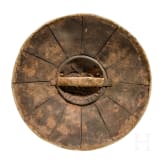 A Tibetan iron round shield, 19th century