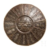 A Tibetan iron round shield, 19th century
