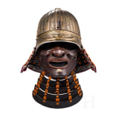 A Japanese suji fukurin kabuto with mempo, early Edo period