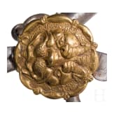A French or Italian snaffle with gilt mascarons, 17th century