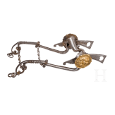 A French or Italian snaffle with gilt mascarons, 17th century