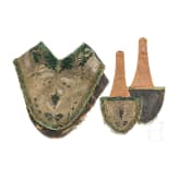 A fine set of French embroidered saddle pads, ca. 1720