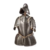 A South German black and white armour for a man-at-arms, circa 1600