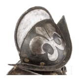 A South German black and white armour for a man-at-arms, circa 1600
