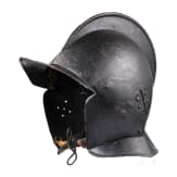 A German blackened burgonet, circa 1600